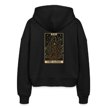 Sewing Tarot Card – The Cloak - Stanley/Stella Boxy Women’s Organic Zip Hoodie Ida - black - Back - AI Model Female 172 light (172cm)