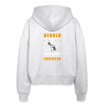 Mechanical Engineer Design - Stanley/Stella Boxy Women’s Organic Zip Hoodie Ida - heather white - Back - AI Model Female 172 dark (172cm)