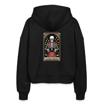 Le Magicien Fauché Sorcier Sorcier Tarot - Veste à capuche bio Ida Stanley/Stella Femme - noir - Dos - AI Model Female 172 light (172cm)
