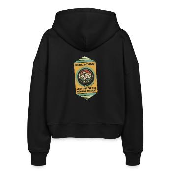Small but feisty: angler - Stanley/Stella Boxy Women’s Organic Zip Hoodie Ida - black - Back - AI Model Female 172 light (172cm)