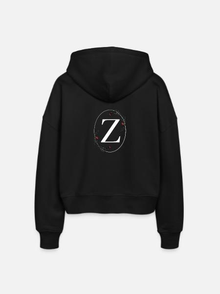 Buchstabe Z - Stanley/Stella Boxy Frauen Bio Zip Hoodie Ida - Schwarz