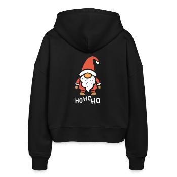 Drôle de gnome de Noël Ho Ho Ho - Veste à capuche bio Ida Stanley/Stella Femme - noir - Dos - AI Model Female 172 light (172cm)