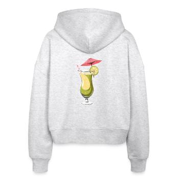 Cocktail tropical au citron vert - Veste à capuche bio Ida Stanley/Stella Femme - blanc chiné - Dos - AI Model Female 172 dark (172cm)