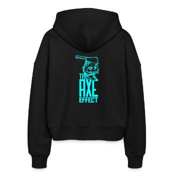 scull - Stanley/Stella Boxy Women’s Organic Zip Hoodie Ida - black - Back - AI Model Female 172 light (172cm)