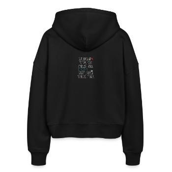 Cute Enough To Take Your Breath Away Arzt Ärztin - Stanley/Stella Boxy Frauen Bio Zip Hoodie Ida - Schwarz - Hinten - AI Model Female 172 light (172cm)