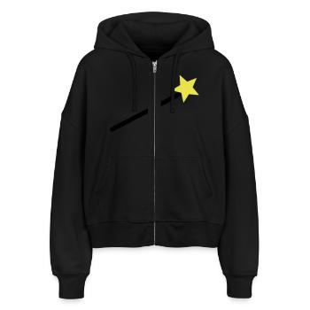 Zauberer - Stanley/Stella Boxy Frauen Bio Zip Hoodie Ida - Schwarz - Vorne - AI Model Female 172 light (172cm)