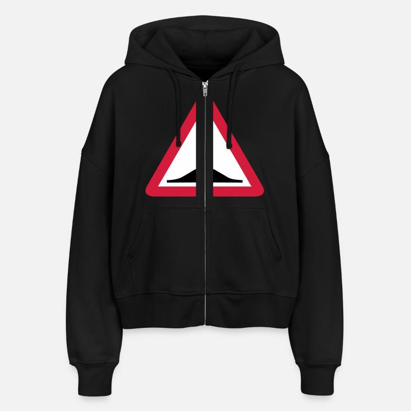 Triangle panel back donkey 209 - Stanley/Stella Boxy Women’s Organic Zip Hoodie Ida - black