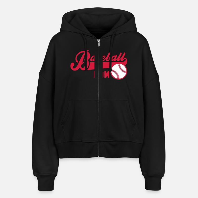 Baseball MOM 2C - Veste à capuche bio Ida Stanley/Stella Femme - noir
