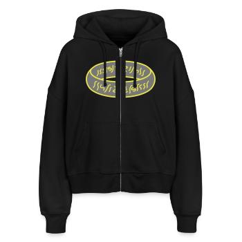 Ring - Stanley/Stella Boxy Women’s Organic Zip Hoodie Ida - black - Front - AI Model Female 172 light (172cm)