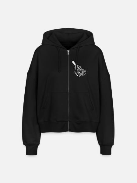 Bündel Salbei - Stanley/Stella Boxy Frauen Bio Zip Hoodie Ida - Schwarz