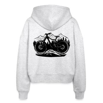 Mountain biking - Stanley/Stella Boxy Women’s Organic Zip Hoodie Ida - heather white - Back - AI Model Female 172 dark (172cm)