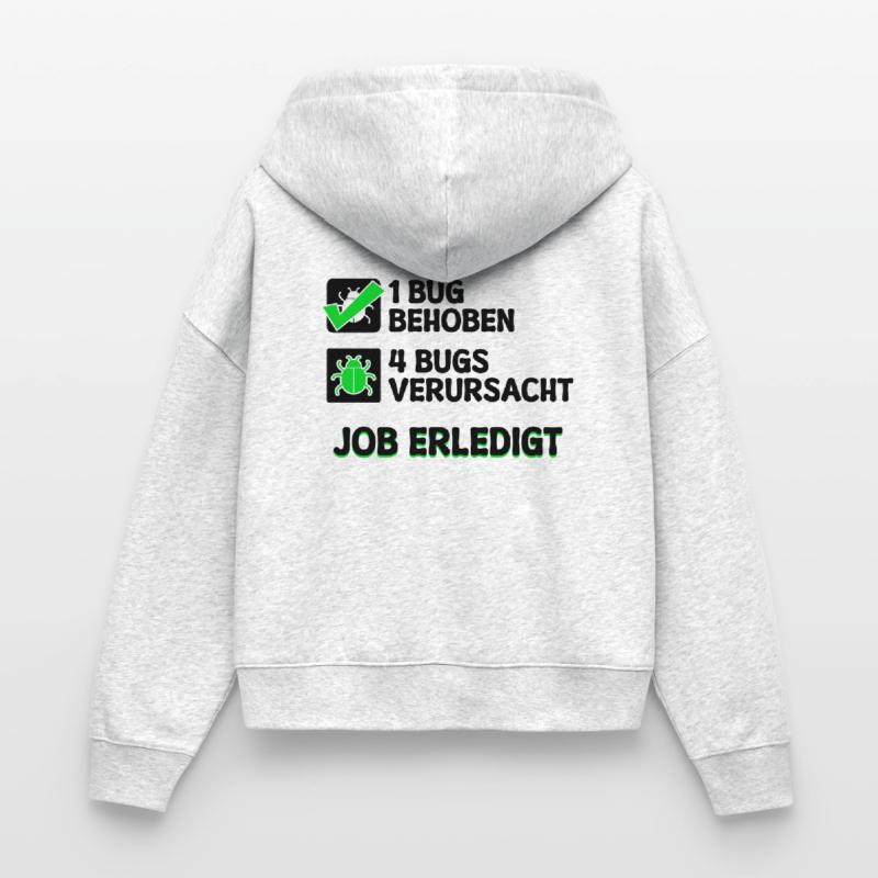 Open Source Bugfixing Bugs Developer Programmier Stanley/Stella Boxy Frauen Bio Zip Hoodie Ida