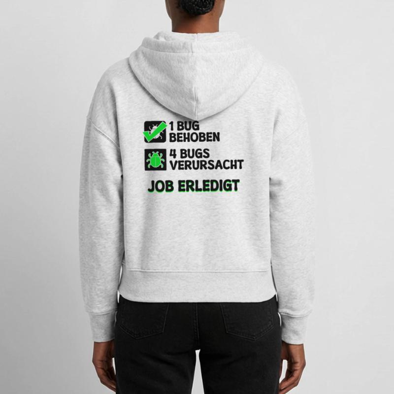 Open Source Bugfixing Bugs Developer Programmier Stanley/Stella Boxy Frauen Bio Zip Hoodie Ida