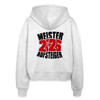 Meister und Aufsteiger 2026  - Stanley/Stella Boxy Frauen Bio Zip Hoodie Ida - Weiß meliert - Hinten - AI Model Female 172 dark (172cm)
