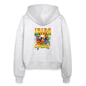 Ibiza Vibes - Veste à capuche bio Ida Stanley/Stella Femme - blanc chiné - Dos - AI Model Female 172 dark (172cm)