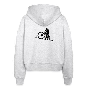 Mountainbike vector - Veste à capuche bio Ida Stanley/Stella Femme - blanc chiné - Dos - AI Model Female 172 dark (172cm)