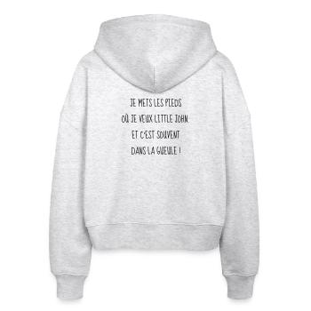 Cinéma / Citation / Série télé / Geek - Veste à capuche bio Ida Stanley/Stella Femme - blanc chiné - Dos - AI Model Female 172 dark (172cm)