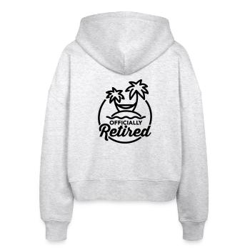 Officially retired - Stanley/Stella Boxy Women’s Organic Zip Hoodie Ida - heather white - Back - AI Model Female 172 dark (172cm)