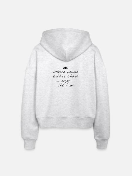 Yoga - Stanley/Stella Boxy Frauen Bio Zip Hoodie Ida - Weiß meliert