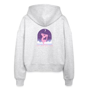 Yoga - Stanley/Stella Boxy Frauen Bio Zip Hoodie Ida - Weiß meliert - Hinten - AI Model Female 172 dark (172cm)