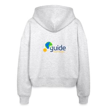 Tourist guide - Stanley/Stella Boxy Women’s Organic Zip Hoodie Ida - heather white - Back - AI Model Female 172 dark (172cm)