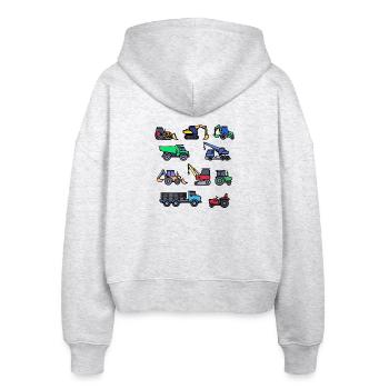 Agricultural Machinery Motor Vehicle Tractor Commercial Vehicle - Stanley/Stella Boxy Women’s Organic Zip Hoodie Ida - heather white - Back - AI Model Female 172 dark (172cm)