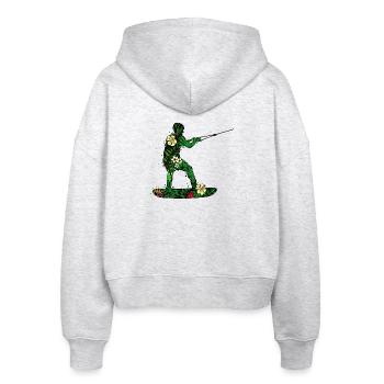 Wakesurf Wakeboard Surf Kitesurfer Planche de surf - Veste à capuche bio Ida Stanley/Stella Femme - blanc chiné - Dos - AI Model Female 172 dark (172cm)