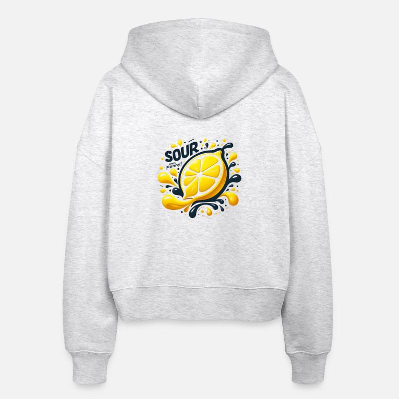 Lemon Splash - Veste à capuche bio Ida Stanley/Stella Femme - blanc chiné