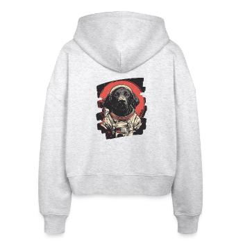 Astronaute du Labrador - Veste à capuche bio Ida Stanley/Stella Femme - blanc chiné - Dos - AI Model Female 172 dark (172cm)