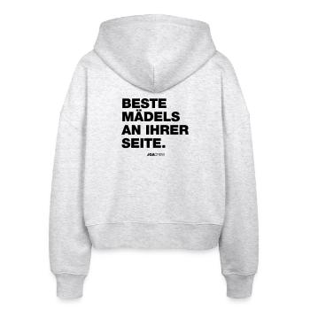 Best Girls (Bachelor Party) - Stanley/Stella Boxy Women’s Organic Zip Hoodie Ida - heather white - Back - AI Model Female 172 dark (172cm)