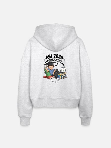 ABI 2026 - Stanley/Stella Boxy Frauen Bio Zip Hoodie Ida - Weiß meliert