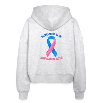 November Blue November Rose - Stanley/Stella Boxy Women’s Organic Zip Hoodie Ida - heather white - Back - AI Model Female 172 dark (172cm)