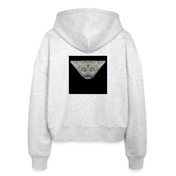 Favorit Mascot - Stanley/Stella Boxy Frauen Bio Zip Hoodie Ida - Weiß meliert - Hinten - AI Model Female 172 dark (172cm)