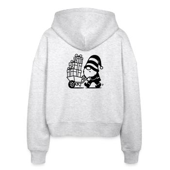 Imp wheelbarrow - Stanley/Stella Boxy Women’s Organic Zip Hoodie Ida - heather white - Back - AI Model Female 172 dark (172cm)