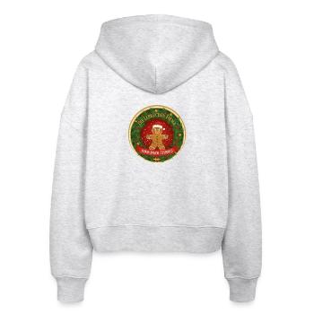 Gingerbread Festival Logo Circle - Stanley/Stella Boxy Women’s Organic Zip Hoodie Ida - heather white - Back - AI Model Female 172 dark (172cm)