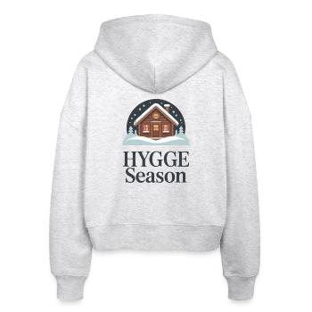 Saison du Hygge Cabine d’hiver douillette Style de vie danois - Veste à capuche bio Ida Stanley/Stella Femme - blanc chiné - Dos - AI Model Female 172 dark (172cm)