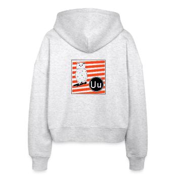 U for Eagle Owl - Stanley/Stella Boxy Women’s Organic Zip Hoodie Ida - heather white - Back - AI Model Female 172 dark (172cm)