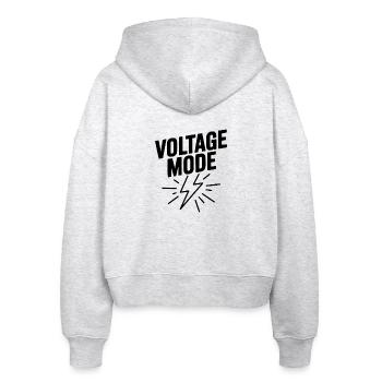Voltage Mode - Stanley/Stella Boxy Women’s Organic Zip Hoodie Ida - heather white - Back - AI Model Female 172 dark (172cm)