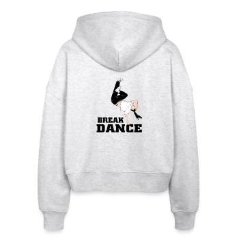 Breakdance - Breaking Sport - Stanley/Stella Boxy Frauen Bio Zip Hoodie Ida - Weiß meliert - Hinten - AI Model Female 172 dark (172cm)