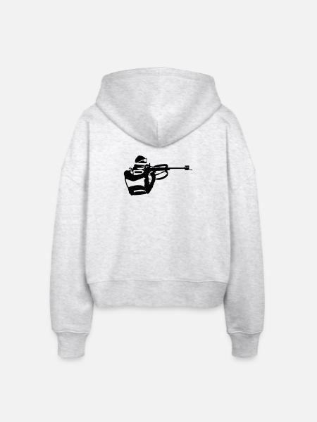 Biathlon - Stanley/Stella Boxy Frauen Bio Zip Hoodie Ida - Weiß meliert