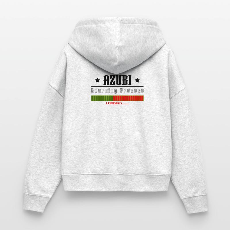 AZUBI learning process loading white tshirt Stanley/Stella Boxy Frauen Bio Zip Hoodie Ida