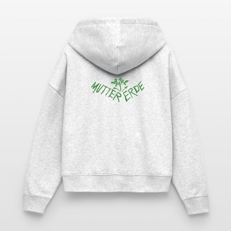 Mutter Erde - Schuetze Mutter Erde Stanley/Stella Boxy Frauen Bio Zip Hoodie Ida