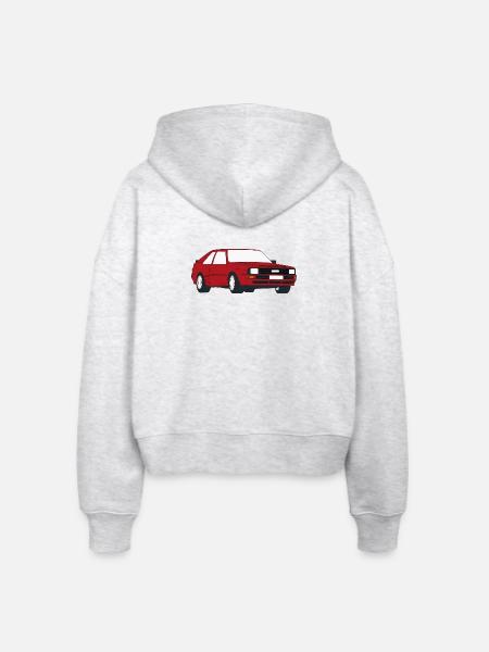 Retro Sportwagen Design - Stanley/Stella Boxy Frauen Bio Zip Hoodie Ida - Weiß meliert