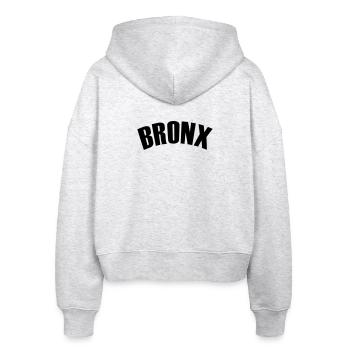 Bronx Shirt - Stanley/Stella Boxy Women’s Organic Zip Hoodie Ida - heather white - Back - AI Model Female 172 dark (172cm)