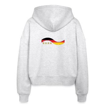 Drapeau Allemand - Allemagne - Veste à capuche bio Ida Stanley/Stella Femme - blanc chiné - Dos - AI Model Female 172 dark (172cm)