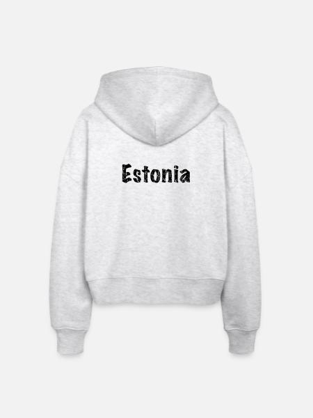 Estonia - Stanley/Stella Boxy Frauen Bio Zip Hoodie Ida - Weiß meliert