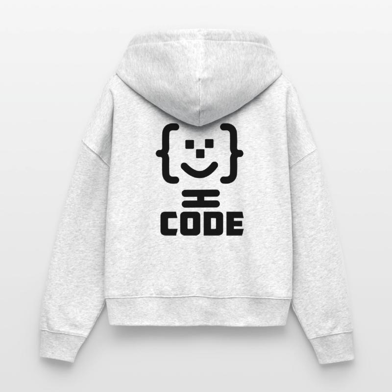 Hauptprogrammierer-Code-Logo mit Text CODE Stanley/Stella Boxy Frauen Bio Zip Hoodie Ida