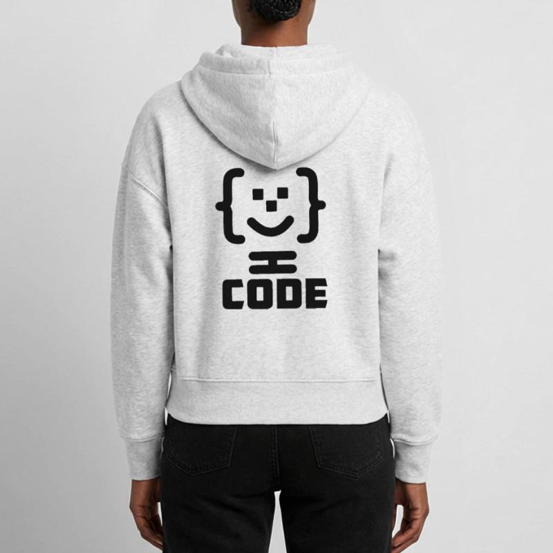 Hauptprogrammierer-Code-Logo mit Text CODE Stanley/Stella Boxy Frauen Bio Zip Hoodie Ida