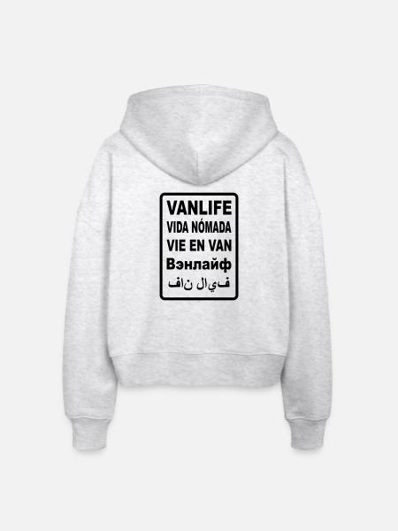 Vanlife International - Stanley/Stella Boxy Frauen Bio Zip Hoodie Ida - Weiß meliert