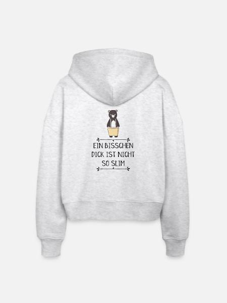 lustige Sprüche - Stanley/Stella Boxy Frauen Bio Zip Hoodie Ida - Weiß meliert